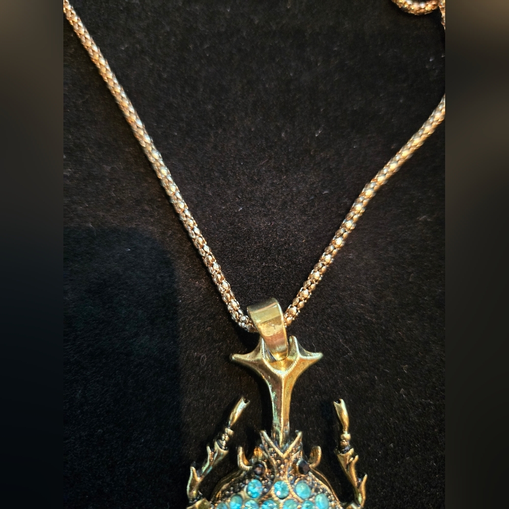 Multicolor Beetle Pendant Necklace - Picture 2 of 5
